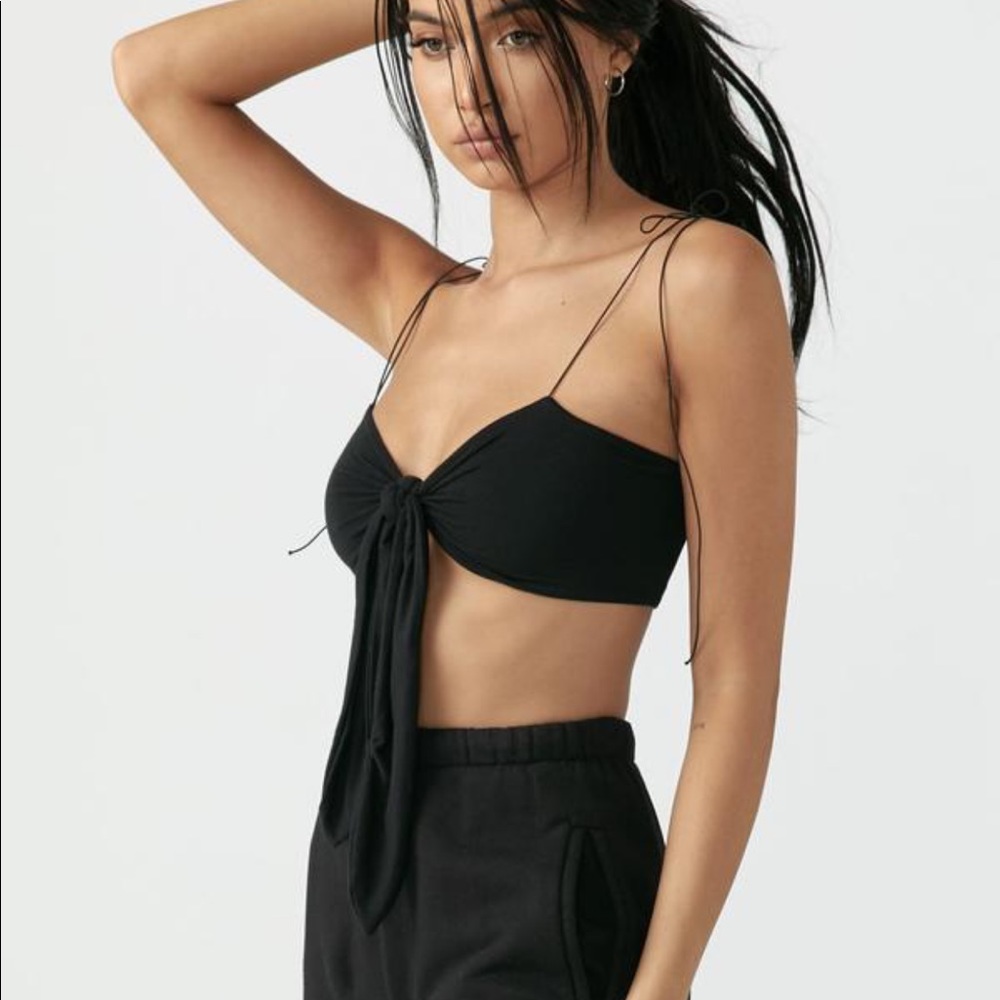 Joah Brown Front Tie Top